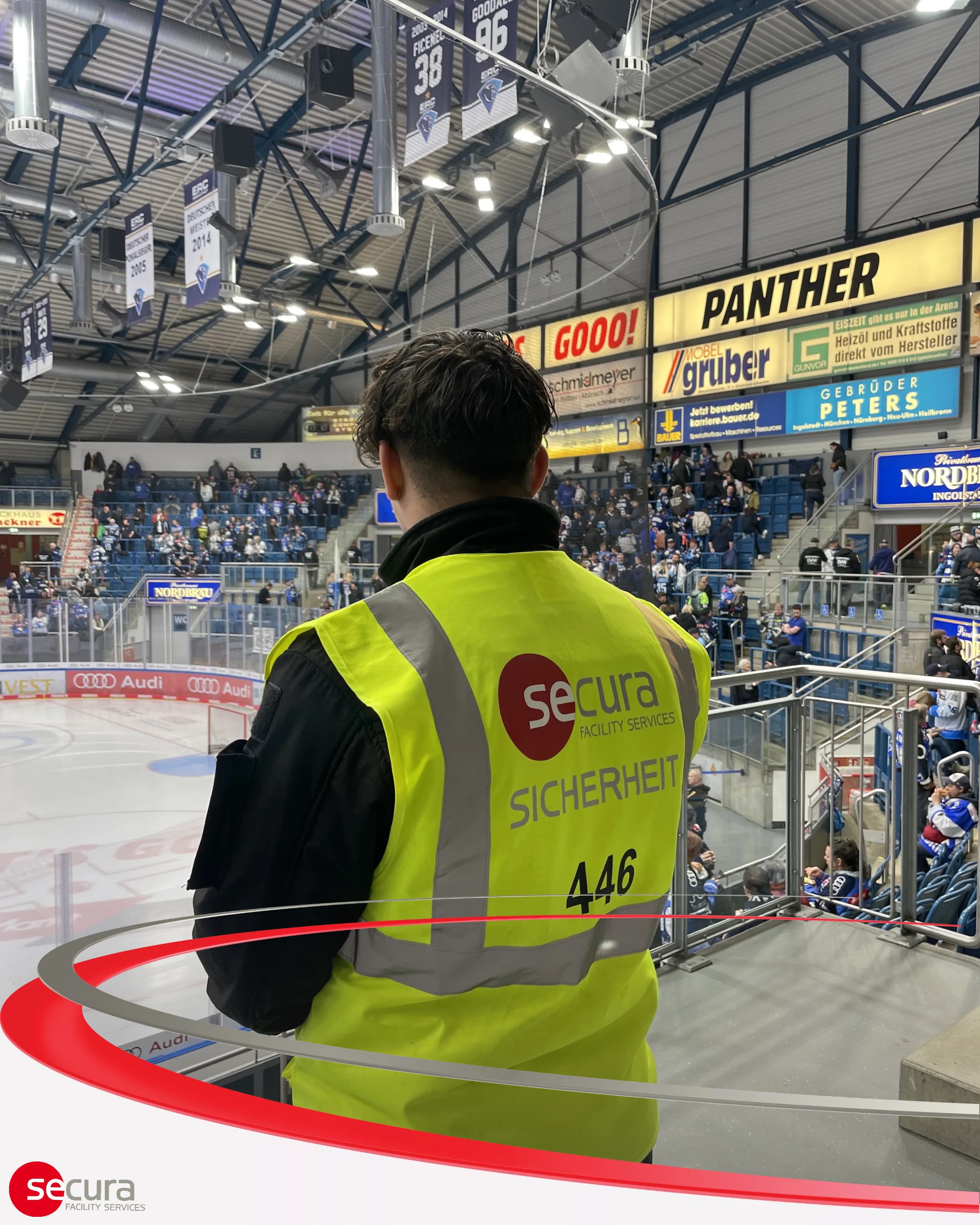 Sicherheit im Stadion bei ERC Ingolstadt Heimspielen Dank secura